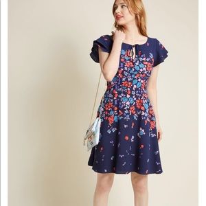 Lovely, lovely dress. Blue with beautiful flowers
